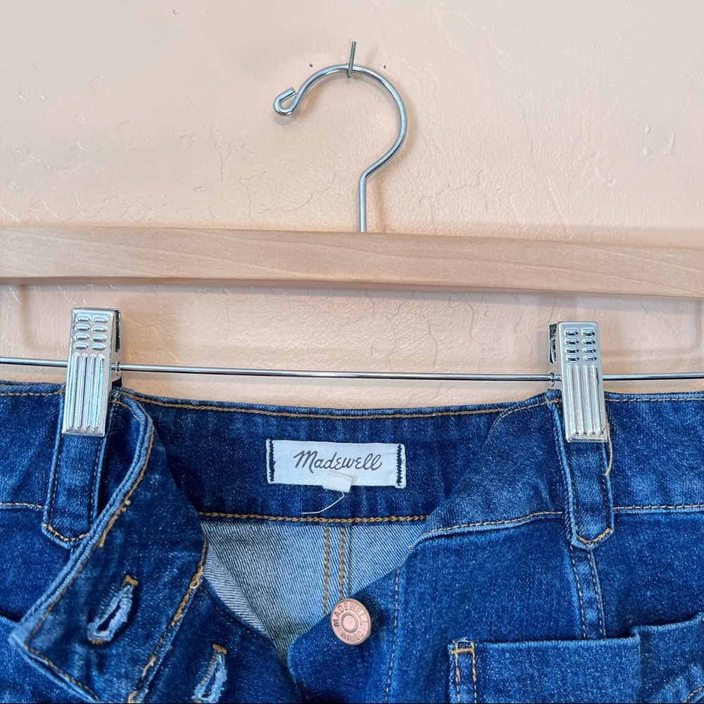 Madewell High Waisted Front Button Denim Skirt